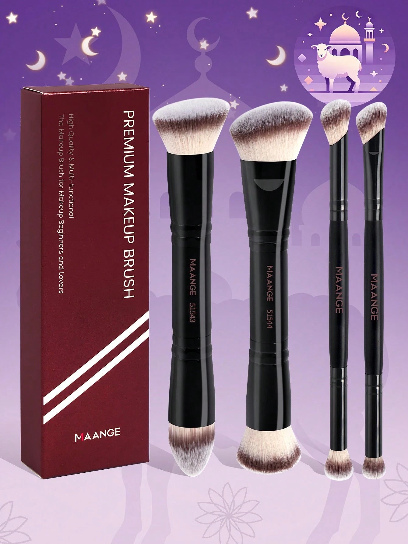 MAANGE Premium Makeup Brush 4Pcs