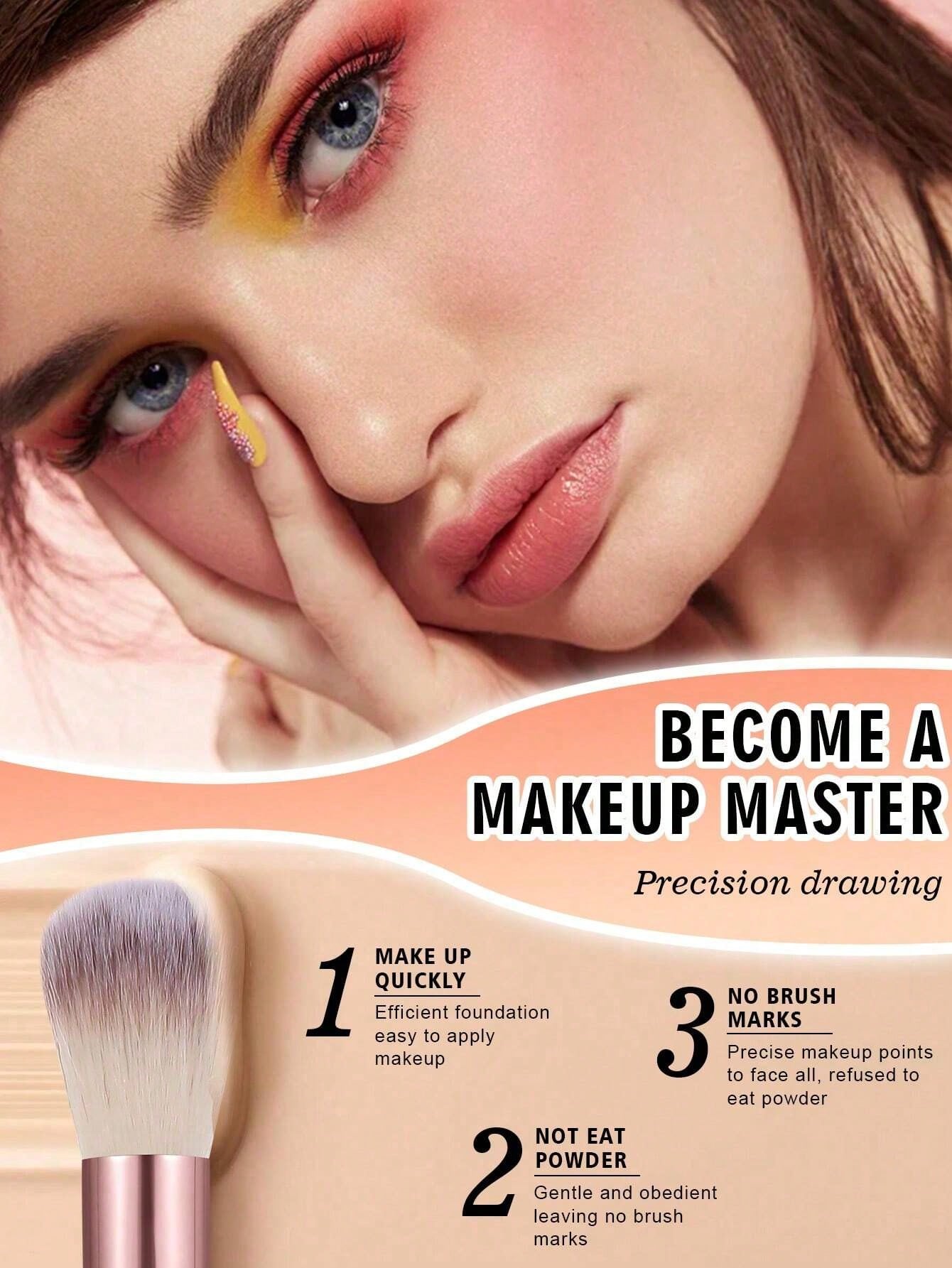 Shein 30 Pcs high-quality rose gold makeup brush set