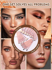 Shein 30 Pcs high-quality rose gold makeup brush set