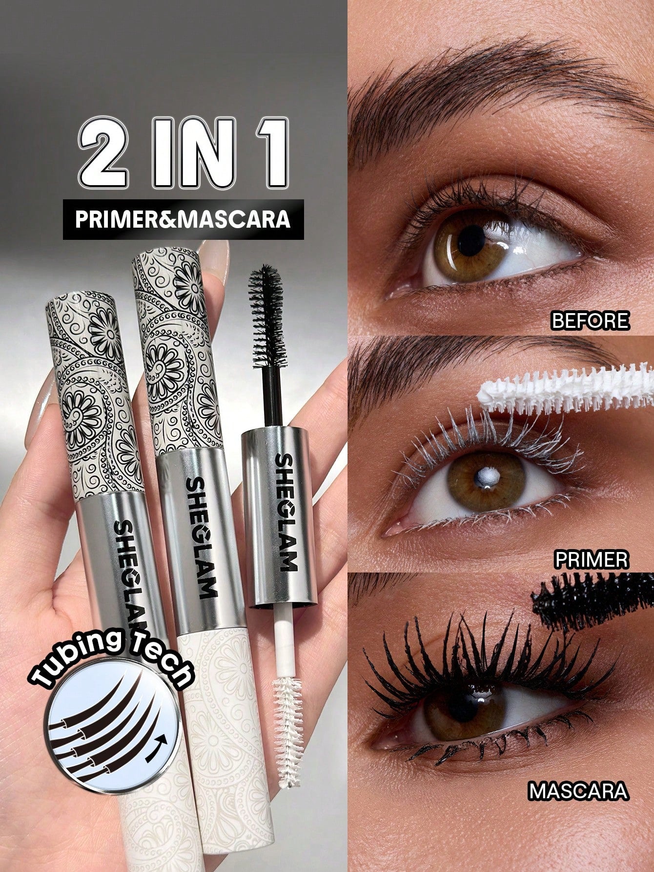 Sheglam  All-In-One Primer and Tubing Volume Mascara