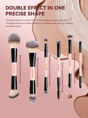 Maange 6Pcs Makeup Brush Pink and Black