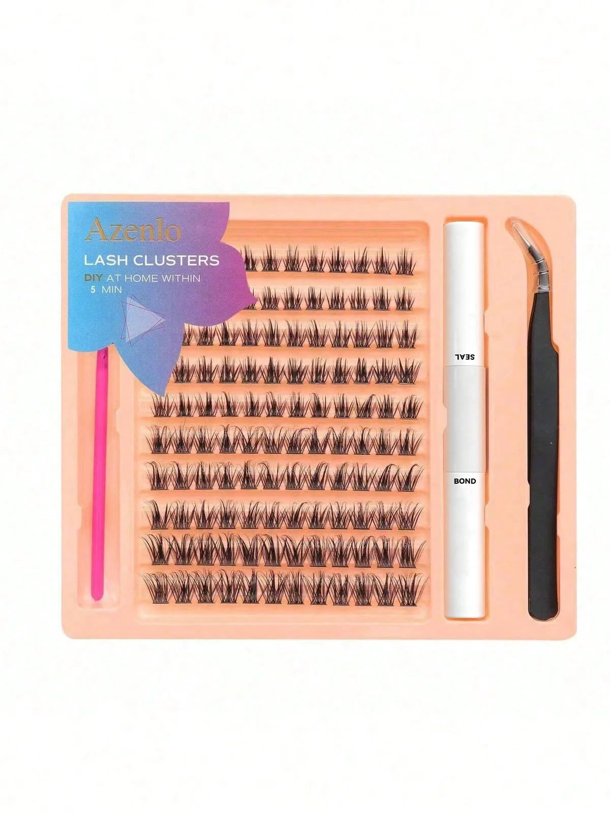 Azenlo DIY Lash Clusters Kit with Bond & Seal and Tweezers