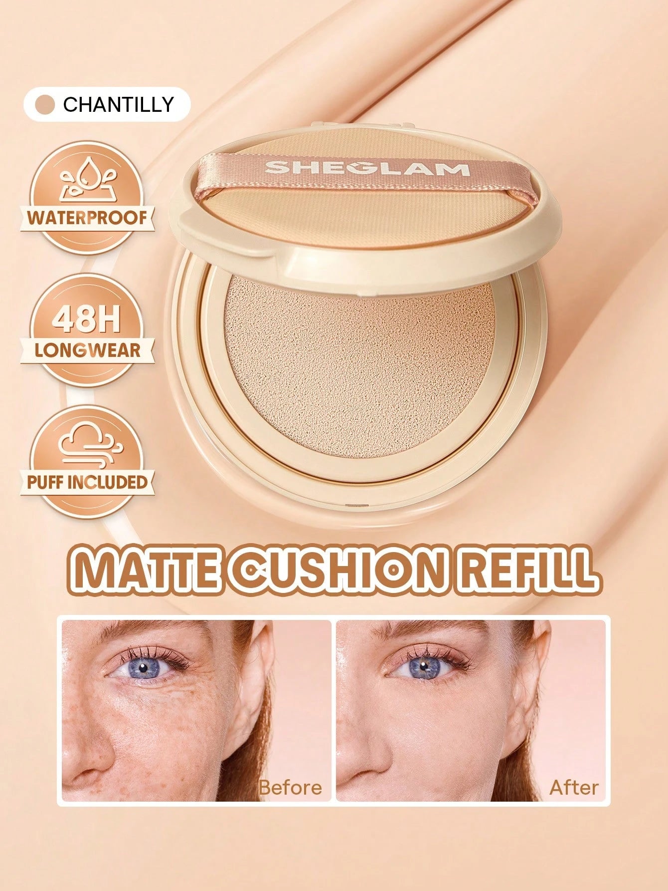 Sheglam Lock & Go Cushion Foundation Long Lasting Refill Pack