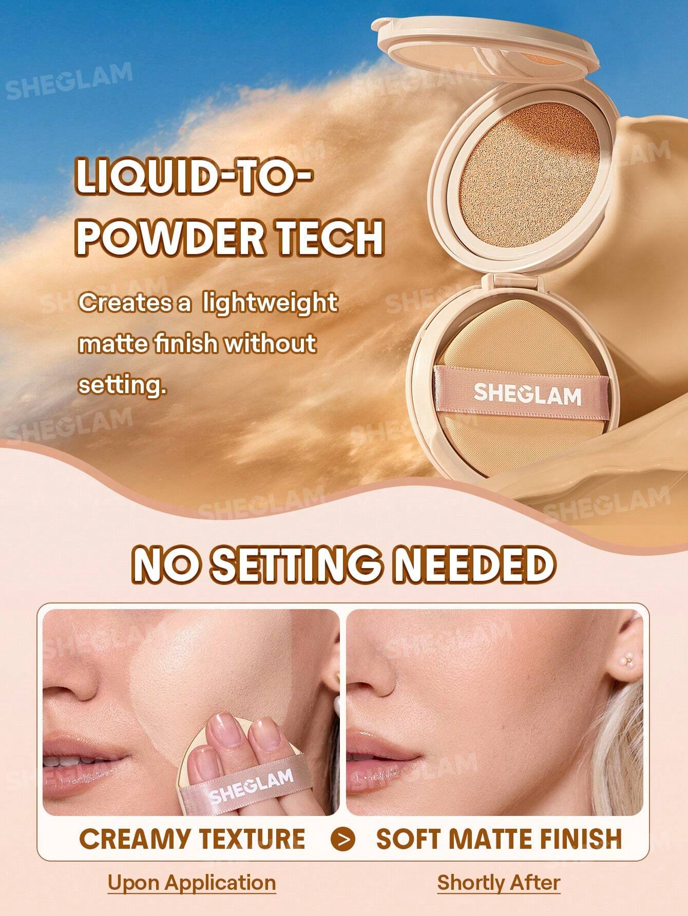 Sheglam Lock & Go Cushion Foundation Long Lasting Refill Pack