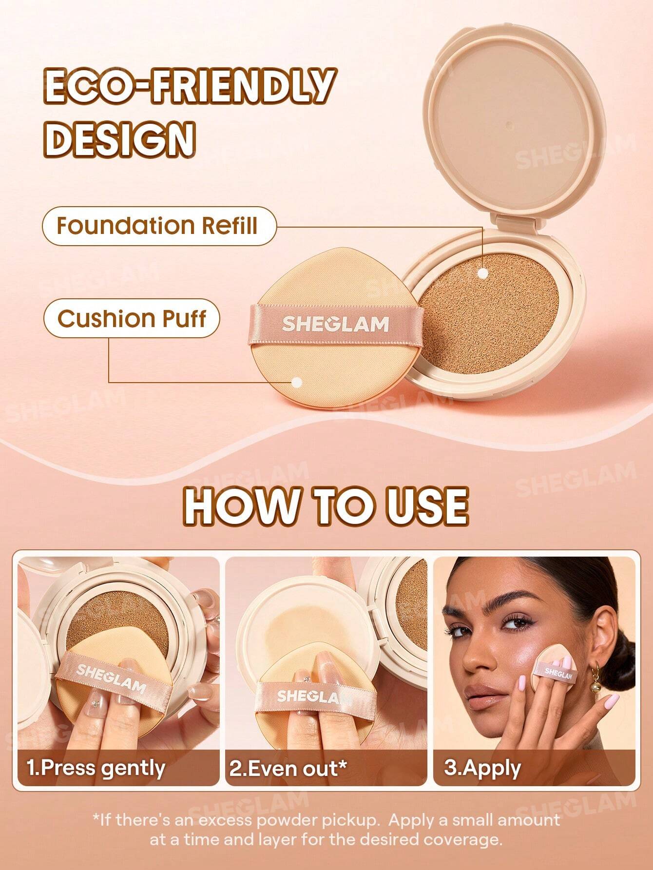 Sheglam Lock & Go Cushion Foundation Long Lasting Refill Pack