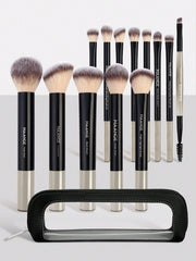Maange 13Pcs Makeup Brush With Bag Black