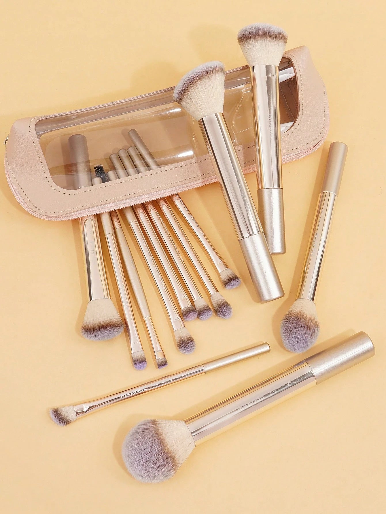 Maange 13Pcs Makeup Brush Rose Gold