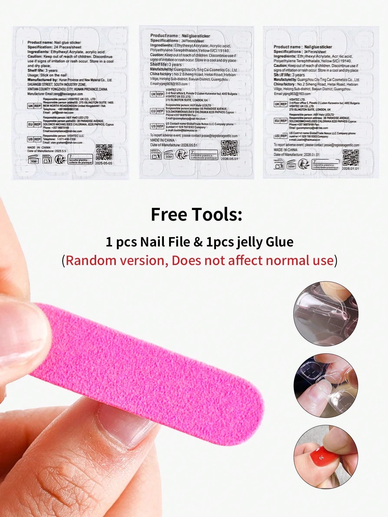 Shein 150pcs Long Almond-Shaped Fake Nail Set