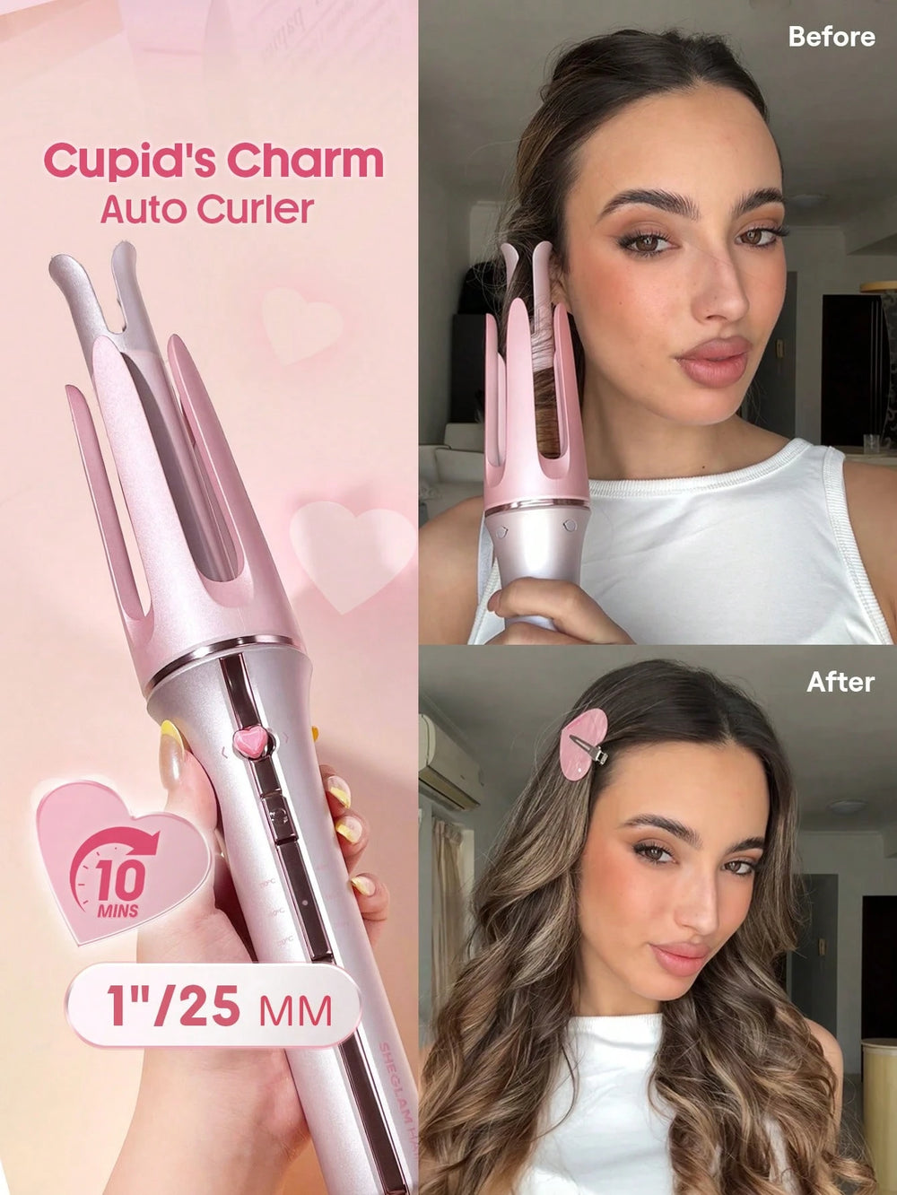 Sheglam Cupid s Charm One Touch Instant Curler 1/25mm