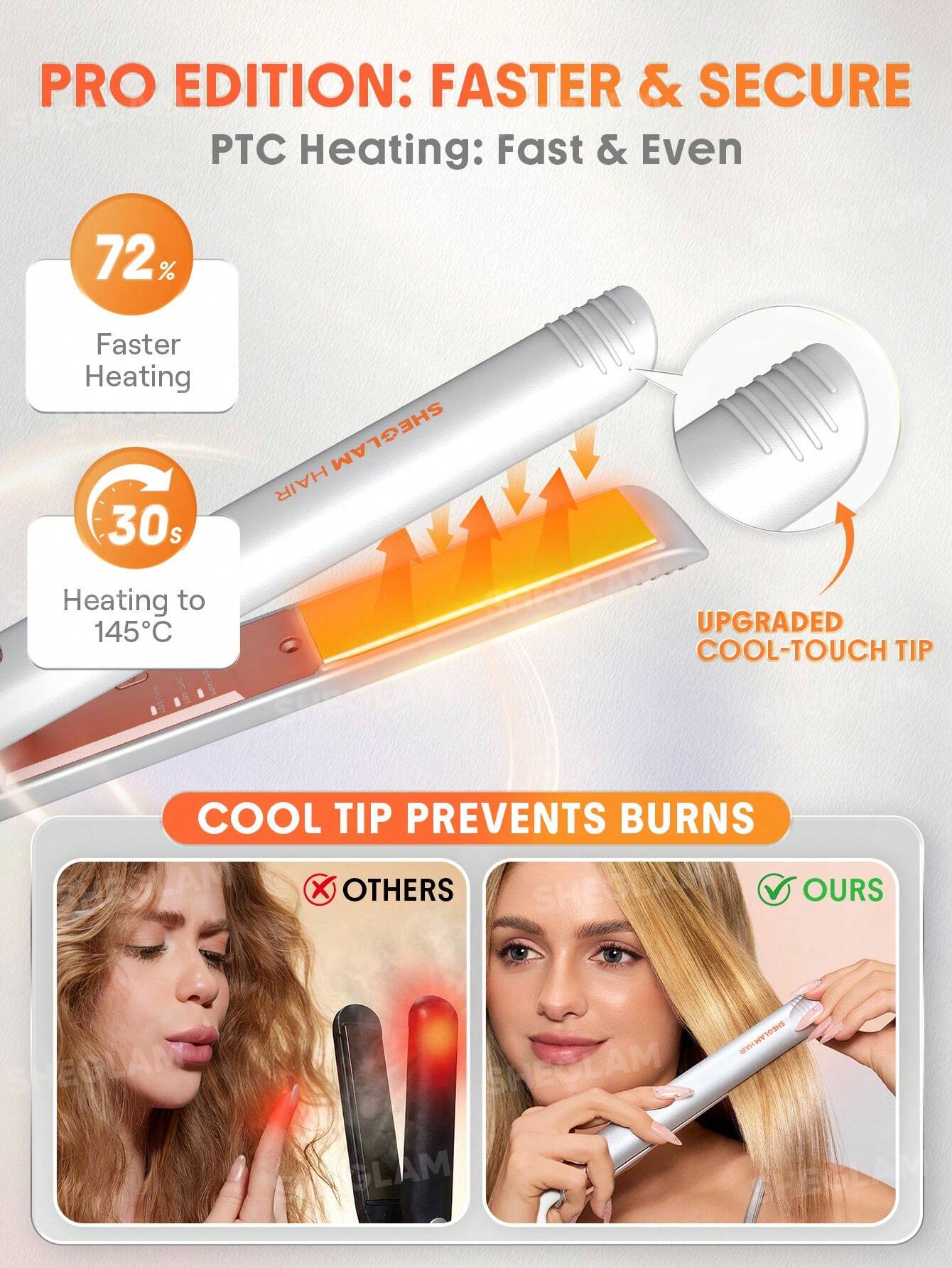 Sheglam Hair mini hair straightener Pro 3 in 1