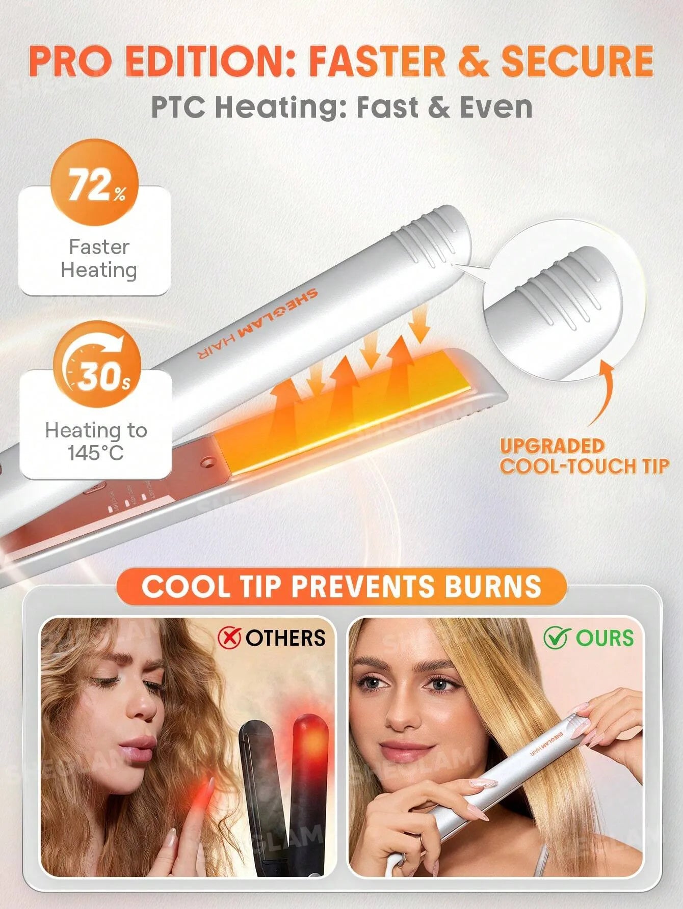 SHEGLAM Hair Mini Hair Straightener Pro 3 in 1