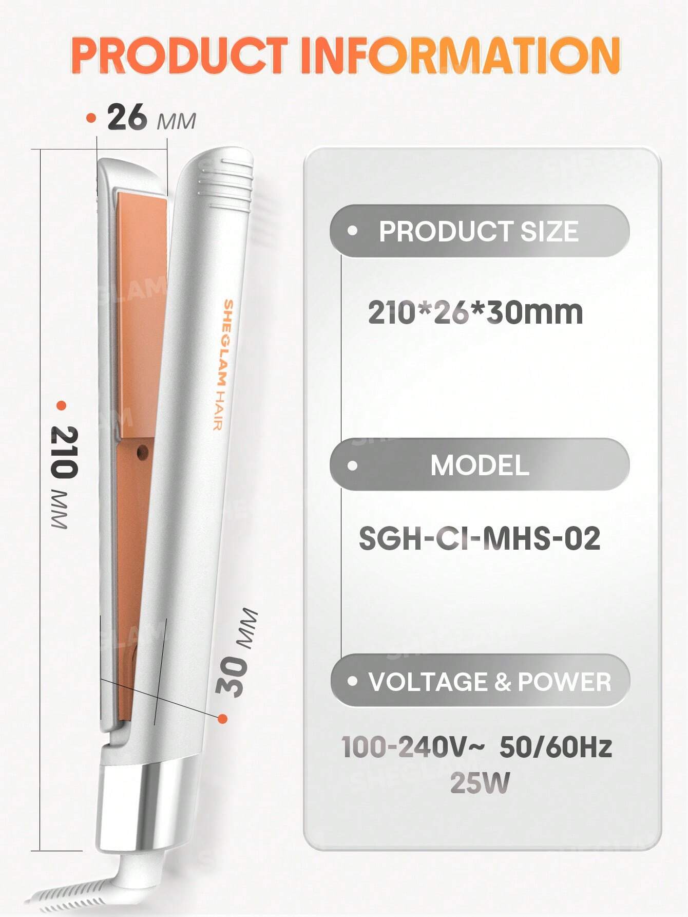 Sheglam Hair mini hair straightener Pro 3 in 1