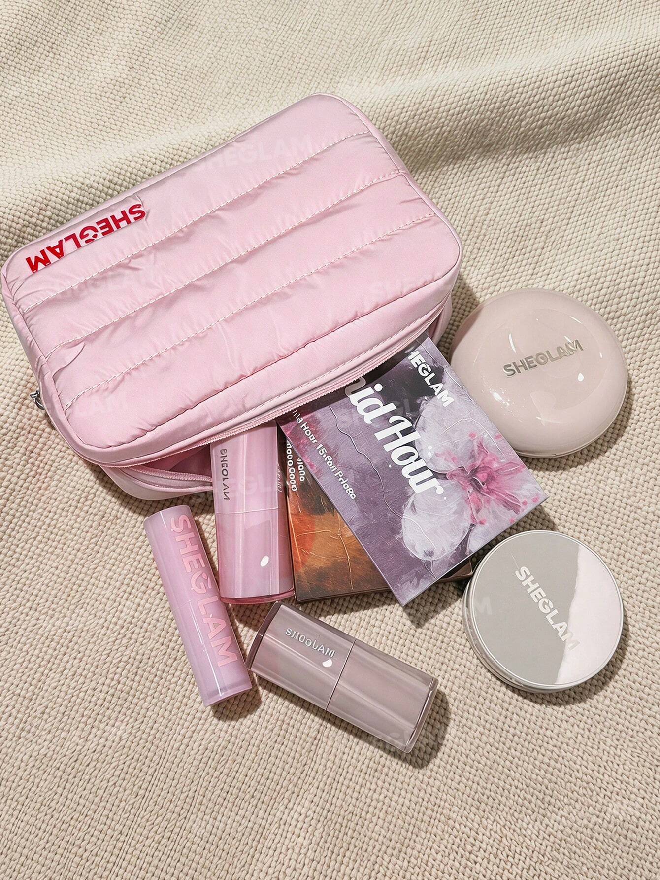 شنطة مكياج شيجلام كومباكت وردي | Sheglam Compact Makeup Bag Pink