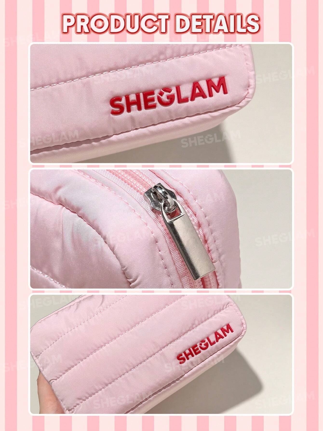 شنطة مكياج شيجلام كومباكت وردي | Sheglam Compact Makeup Bag Pink