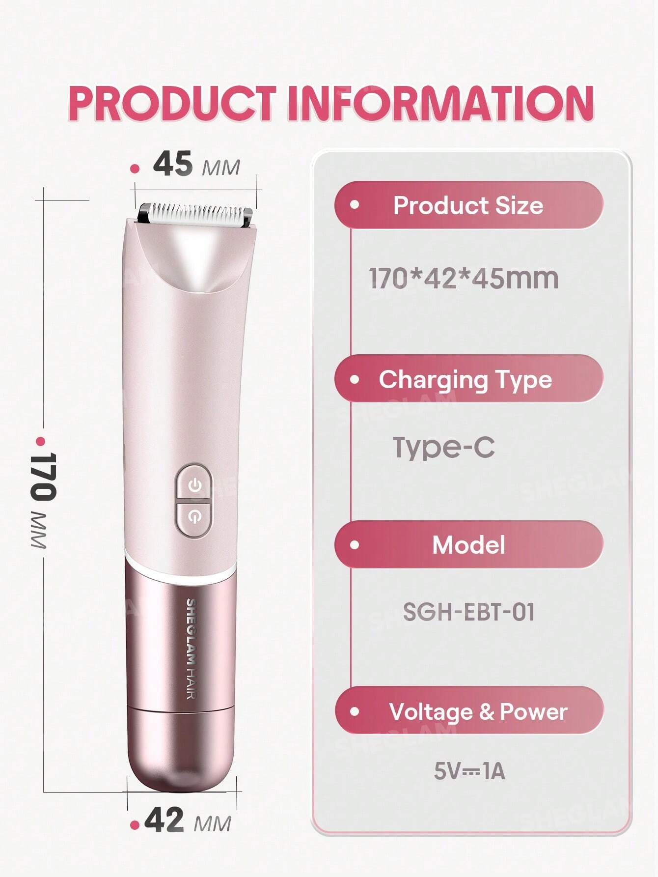 Sheglam Hair Smooth Moves Dual-Head Electric Bikini Trimmer