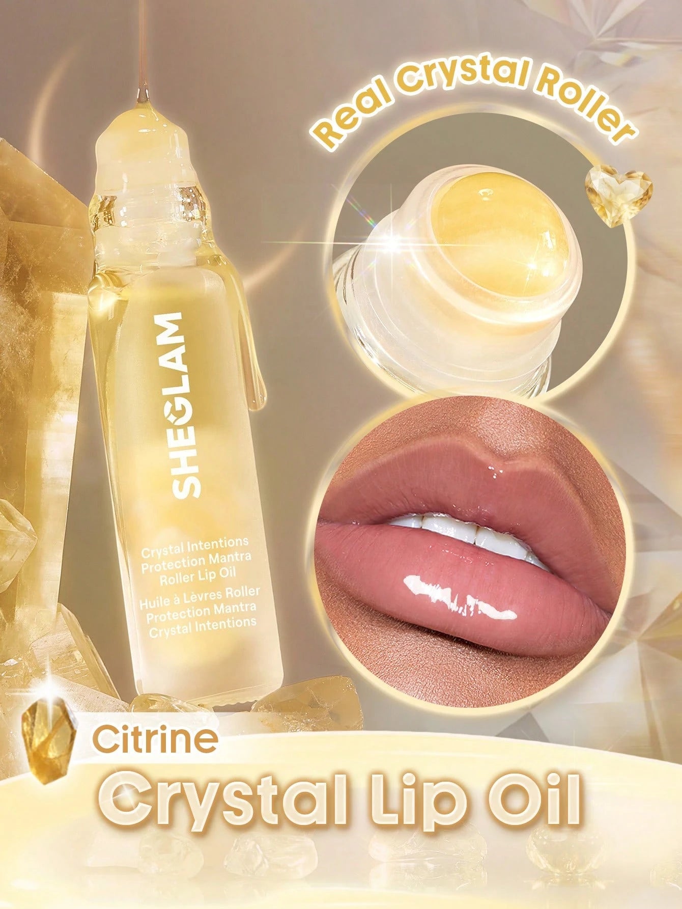 Sheglam Crystal Intentions Protection Mantra Roller Lip Oil