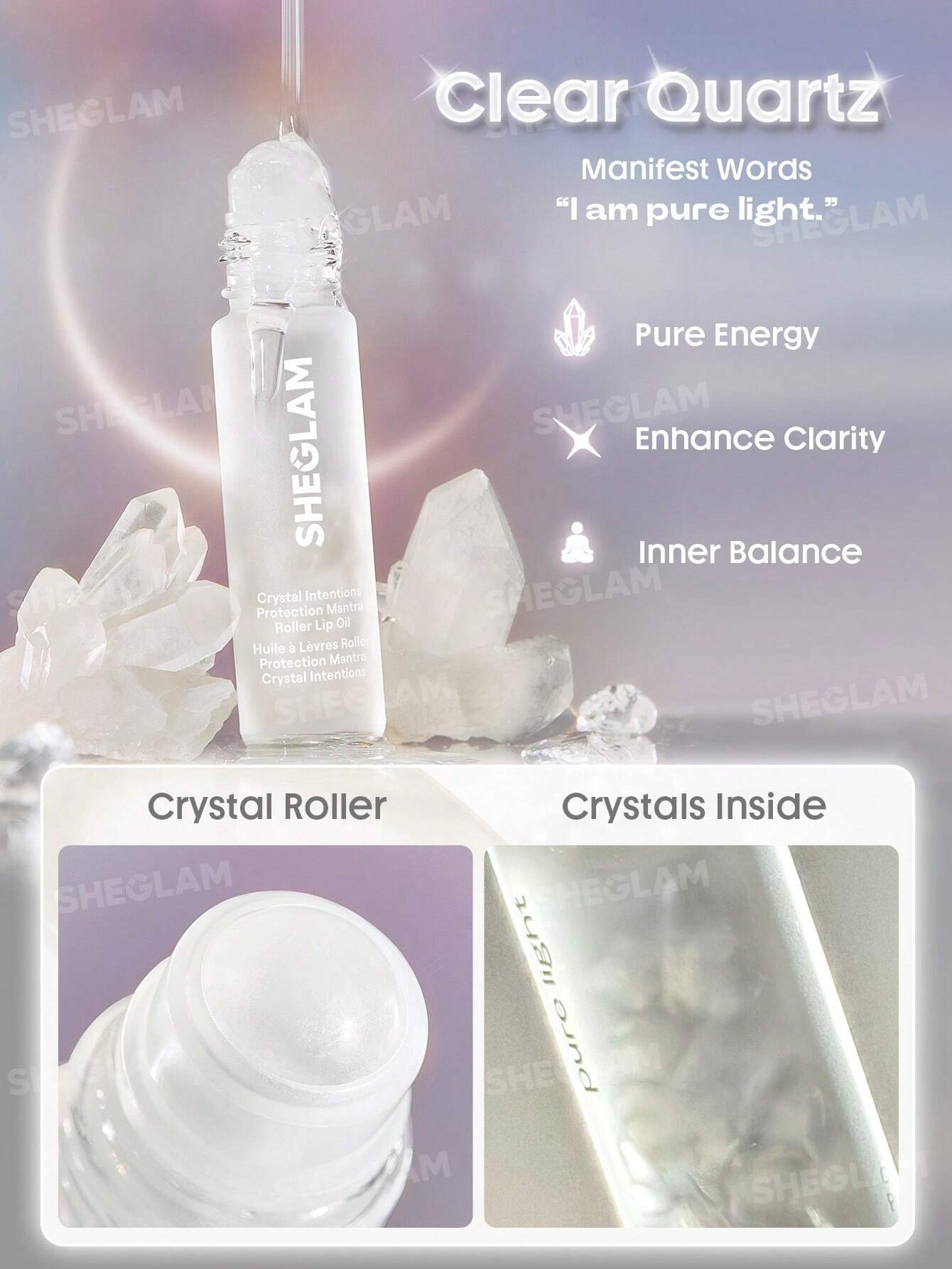 Sheglam Crystal Intentions Protection Mantra Roller Lip Oil