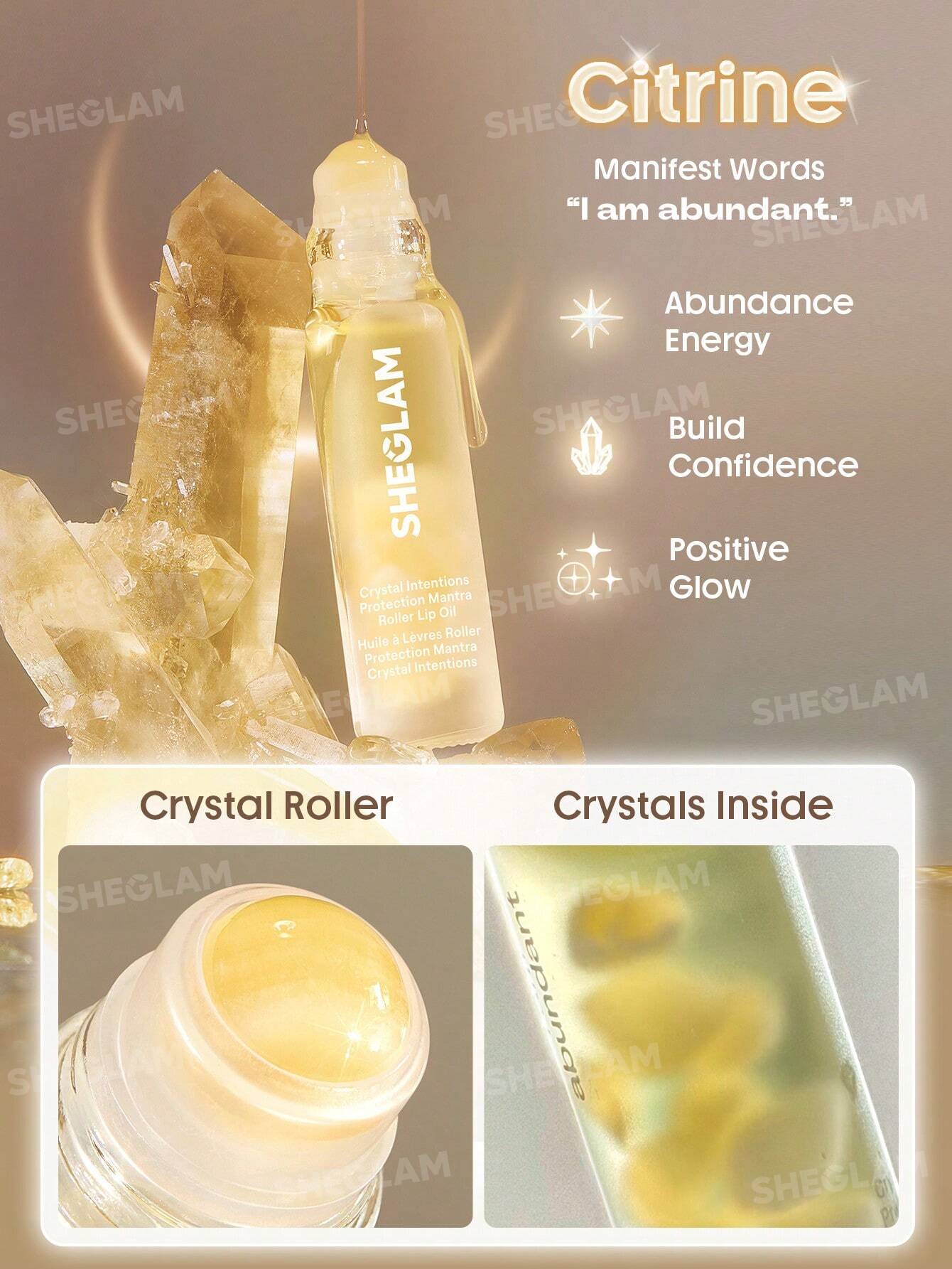 Sheglam Crystal Intentions Protection Mantra Roller Lip Oil