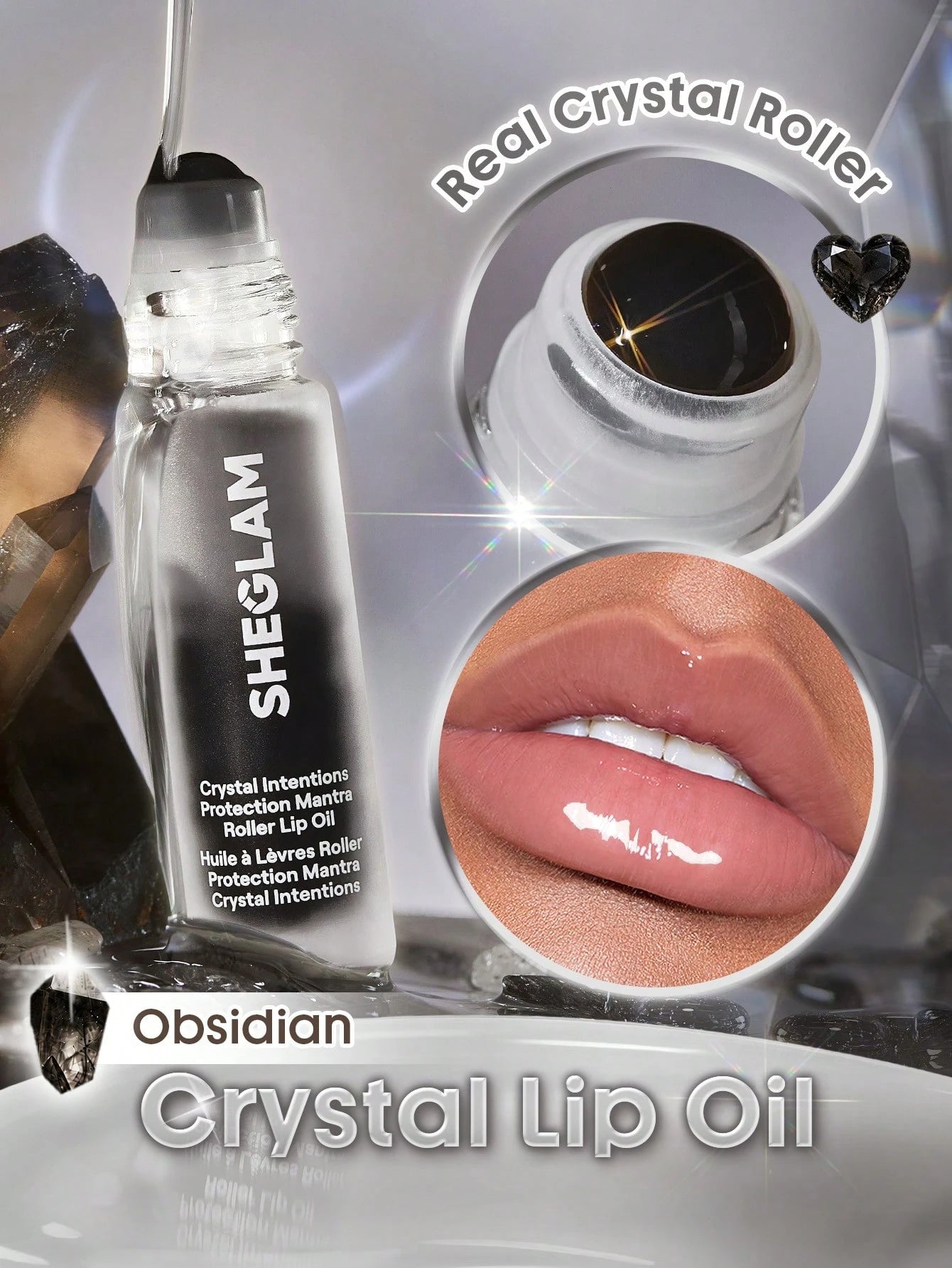 Sheglam Crystal Intentions Protection Mantra Roller Lip Oil