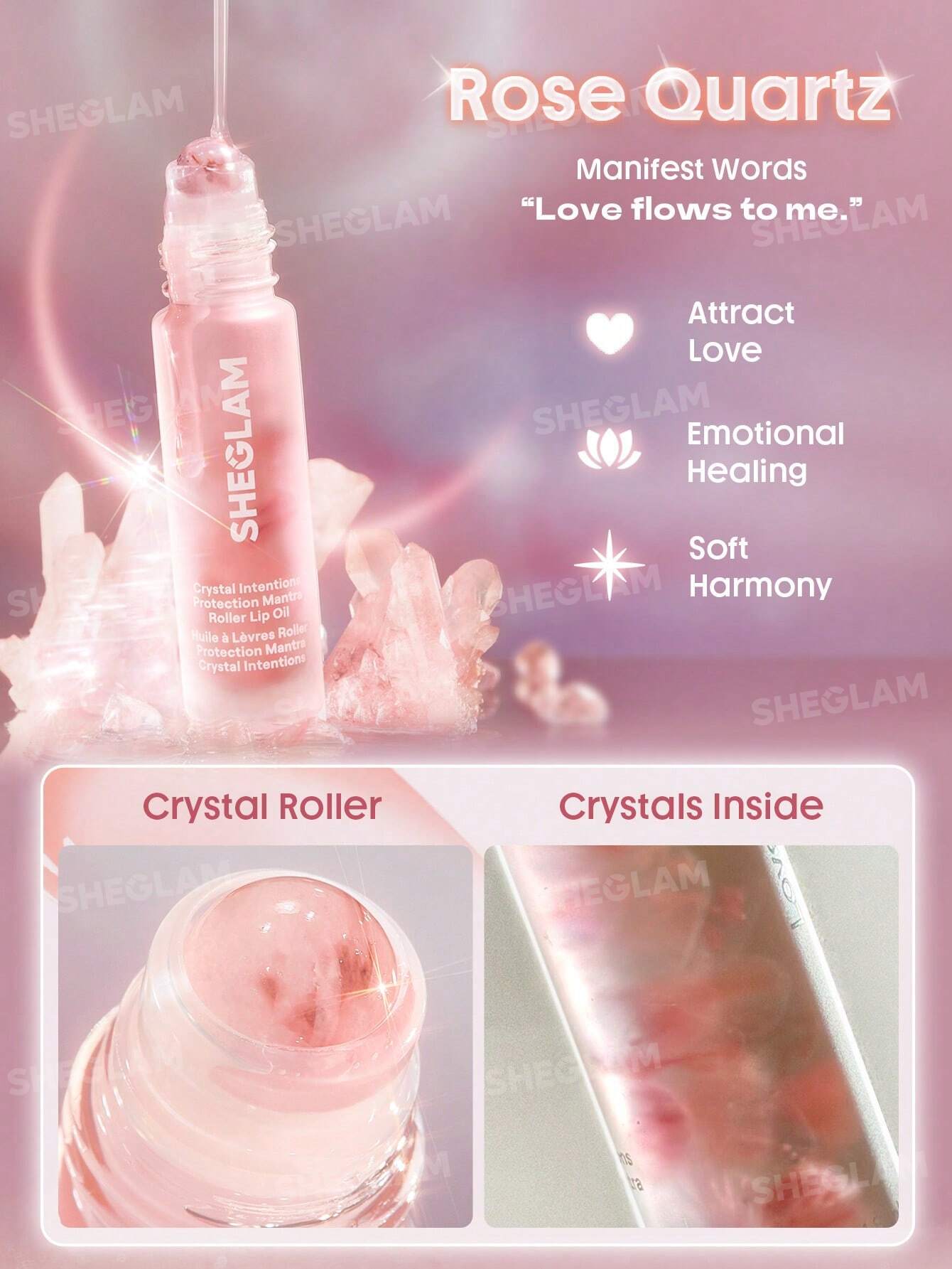 Sheglam Crystal Intentions Protection Mantra Roller Lip Oil