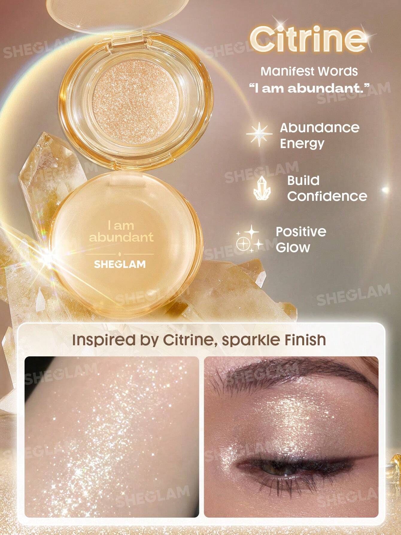Sheglam Crystal Intentions Manifesting Glow Glitter Eyeshadow