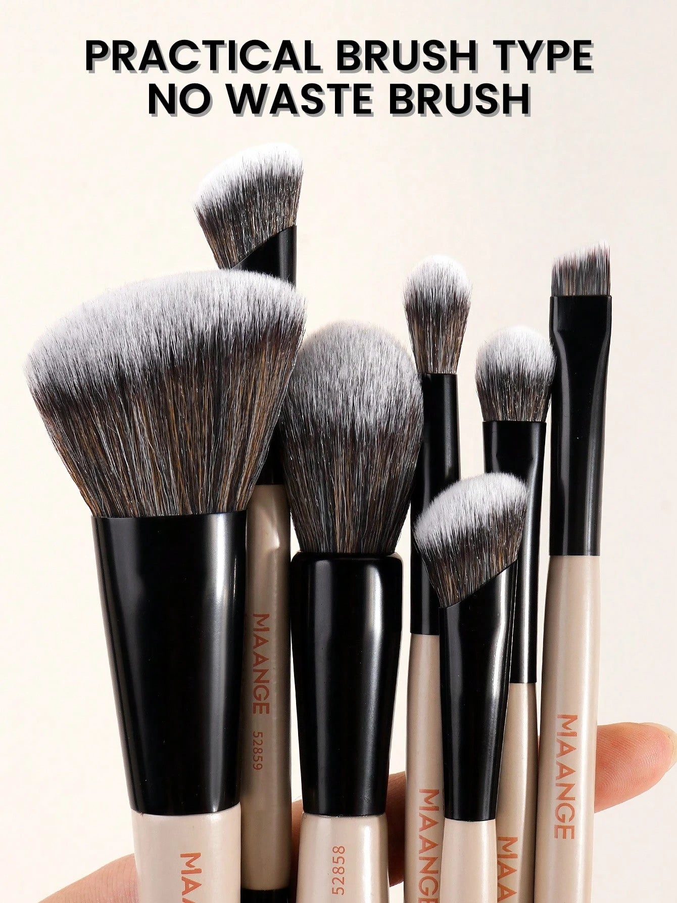 Maange 7Pcs Makeup Brush Black and Pink