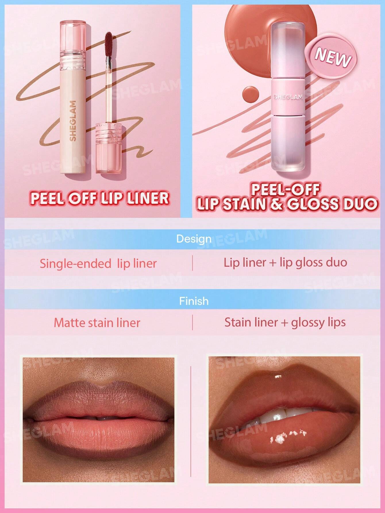 Sheglam Line To Shine Peel-Off Lip Stain & Gloss Duo
