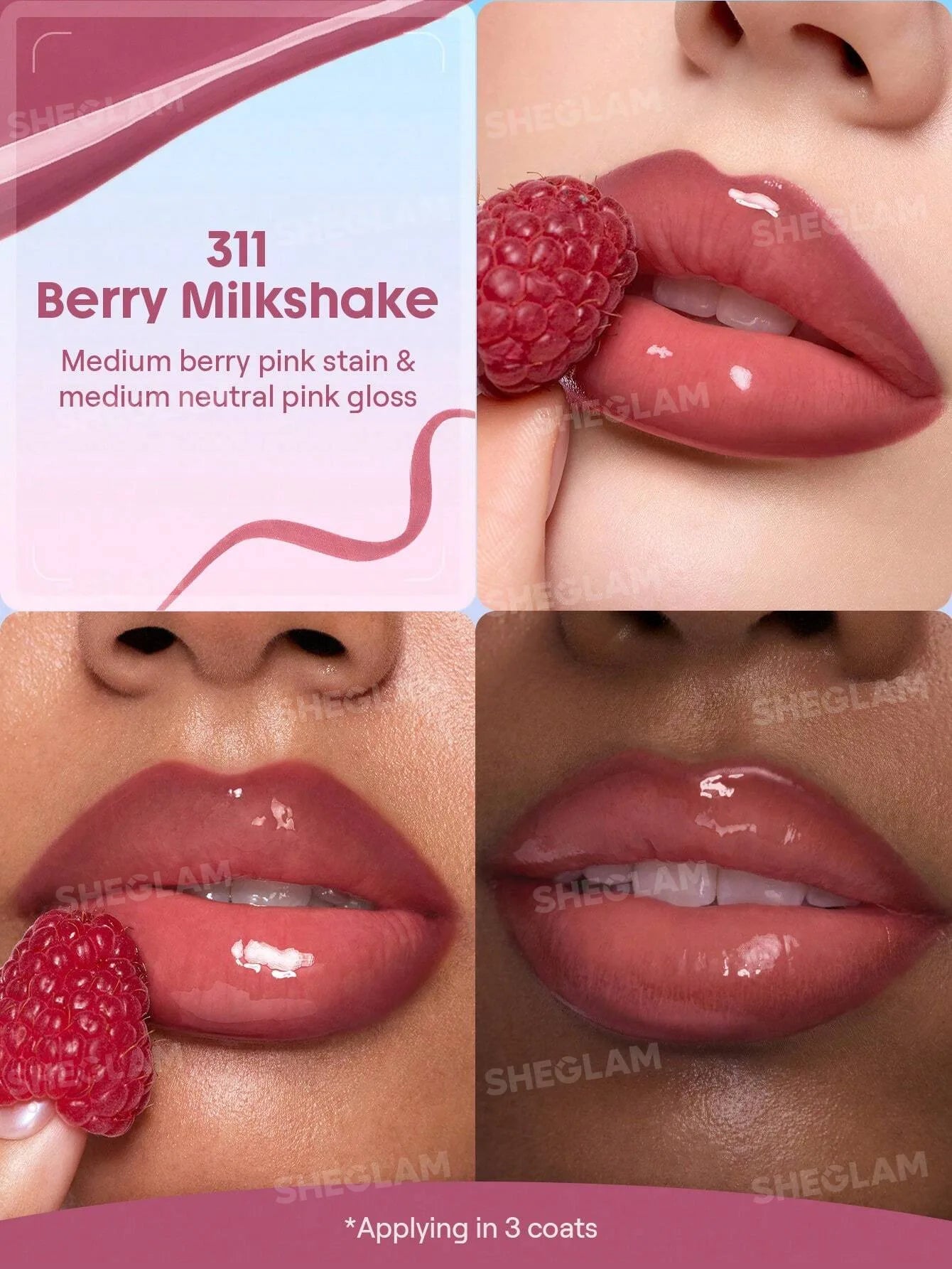 SHEGLAM Line To Shine Peel-Off Lip Stain & Gloss Duo