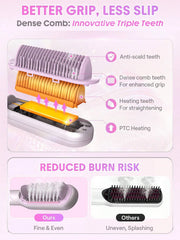Sheglam Hair Hydra Shot Steam Straightening Brush Pro