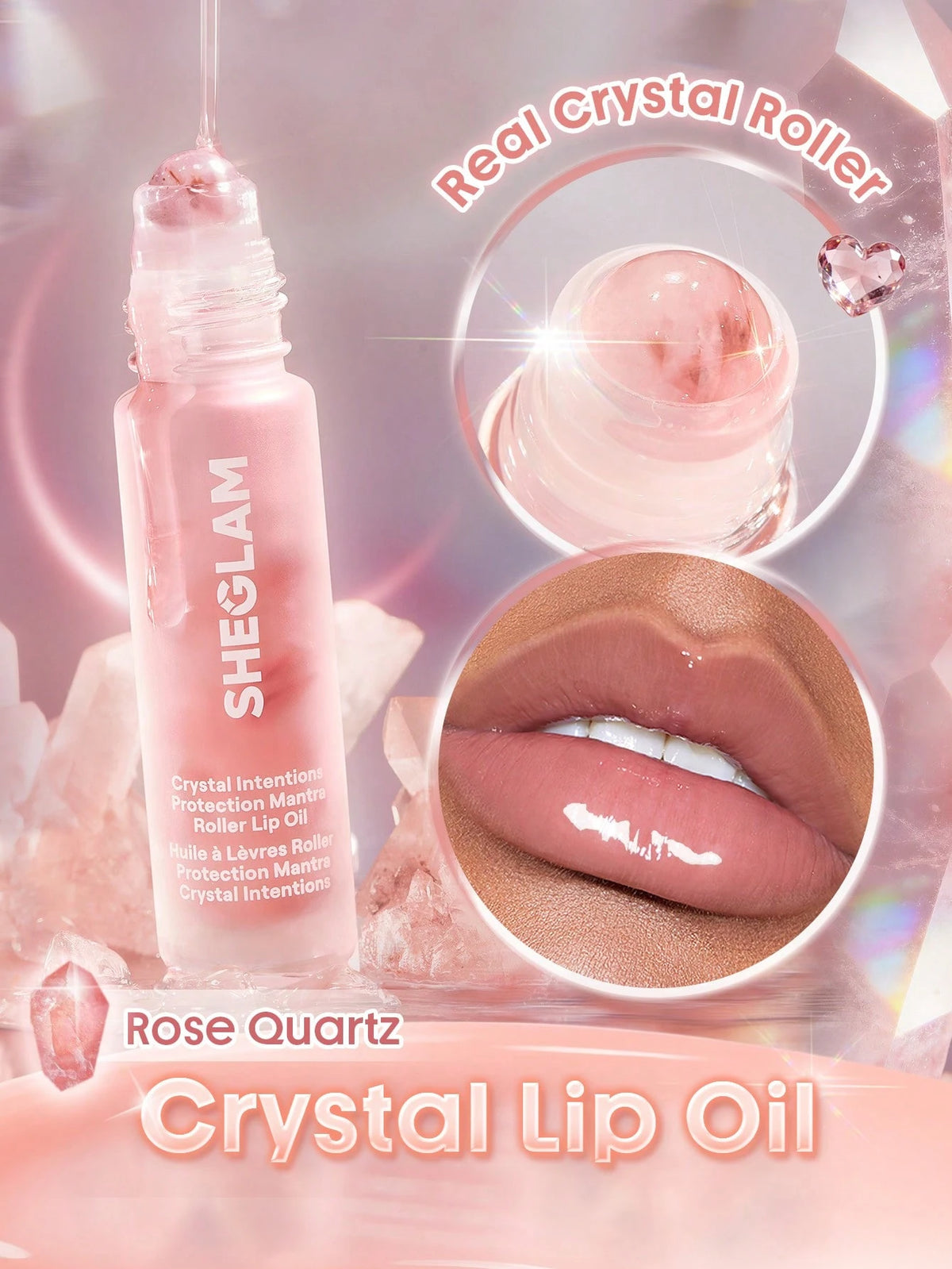 Sheglam Crystal Intentions Protection Mantra Roller Lip Oil