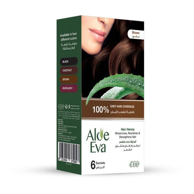 Aloe eva hair henna brown 10g 6 sachet