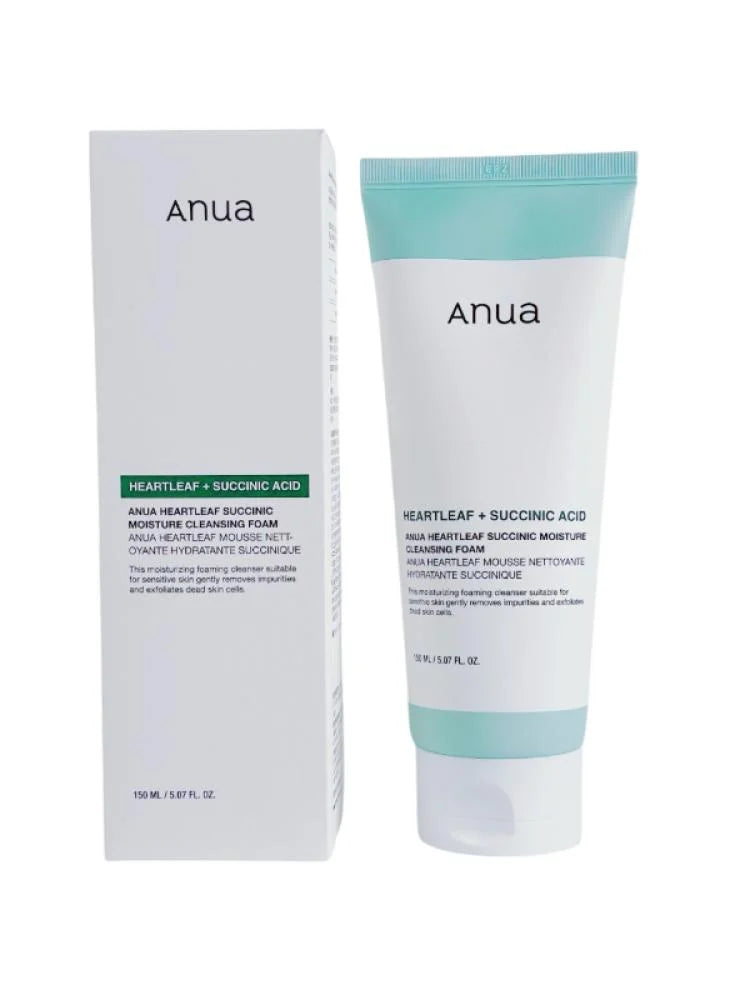 Anua Heartleaf Succinic Moisture Cleansing Foam 150ml