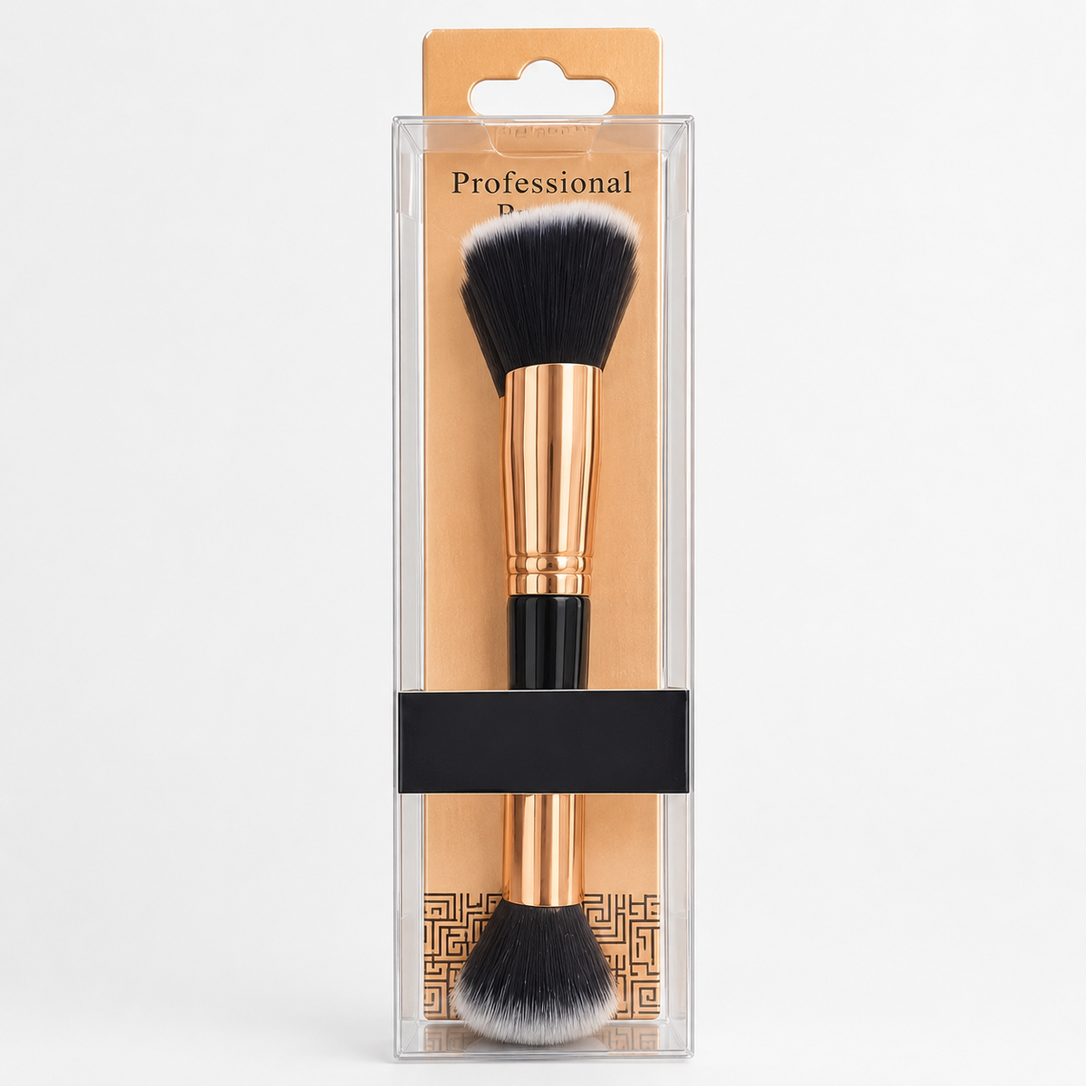 Beatrizy Professional Double-Ended Makeup Brush – Black