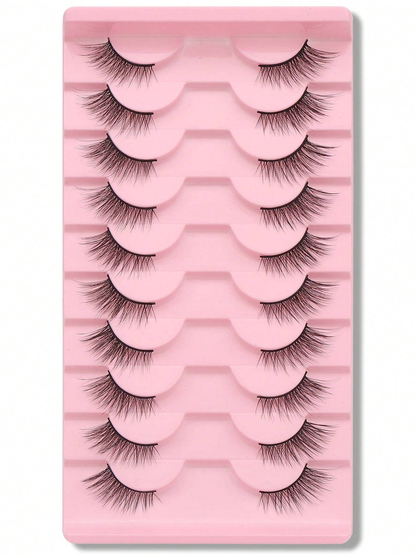Shein 10 pairs of natural-looking crisscross cat