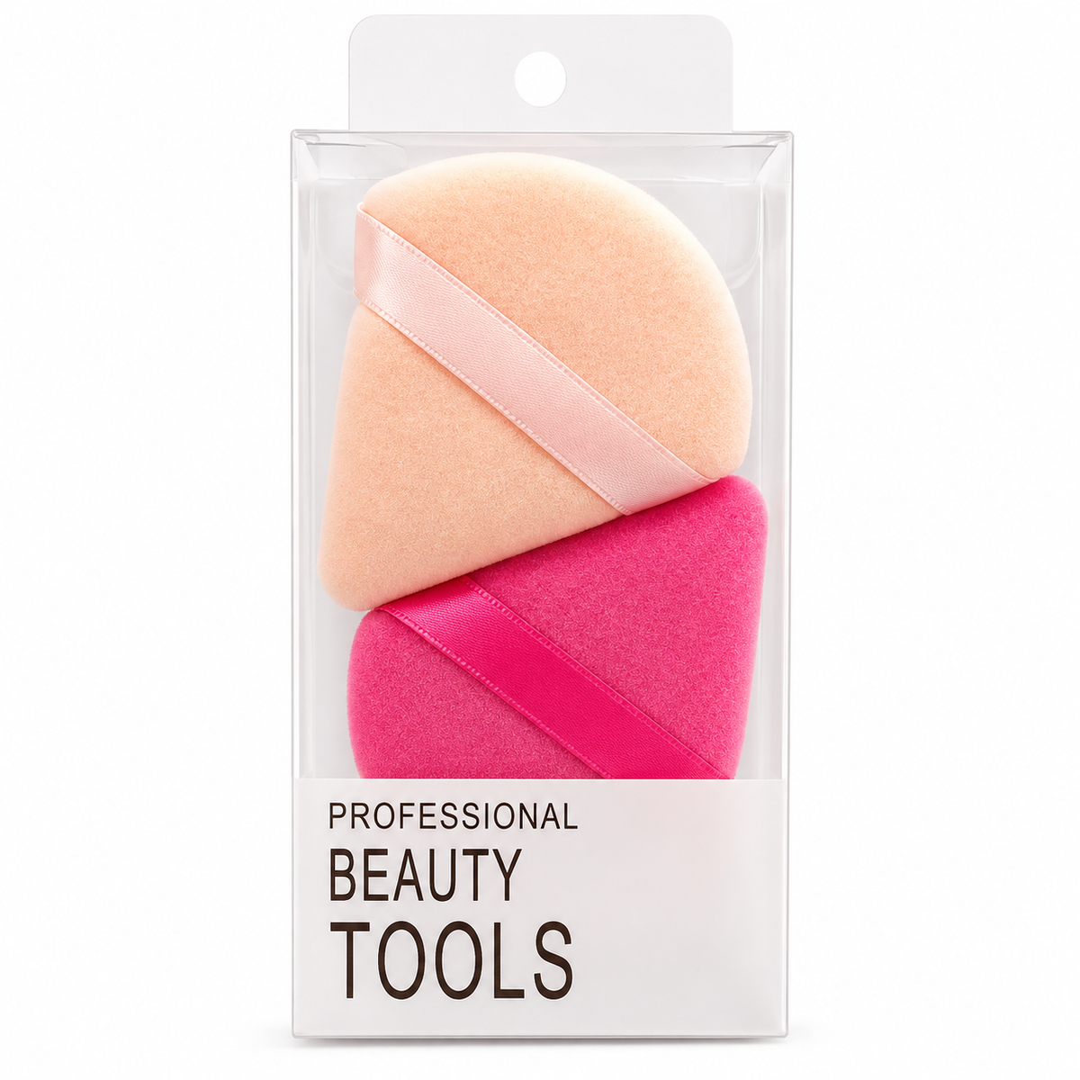 2 Pcs Triangle Velvet Makeup Powder Puff Set