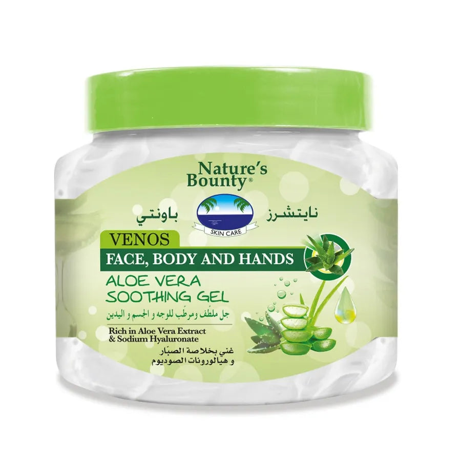 Natures Bounty Venos Face Body and Hands Gel Aloe vera 560 ml