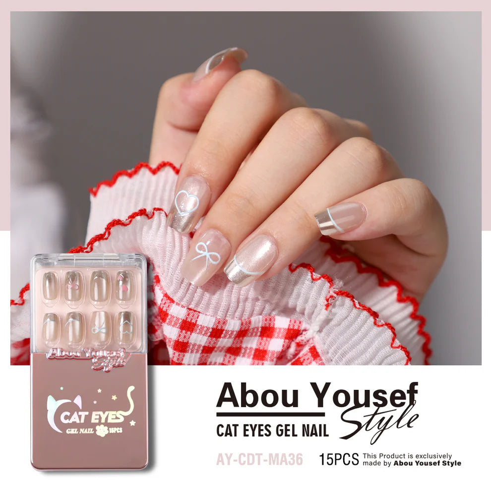 Abou Yousef Style Nails Cat Eyes