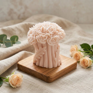 Rose Bouquet Decorative Candle