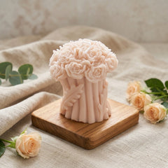 Rose Flower Bouquet Candle