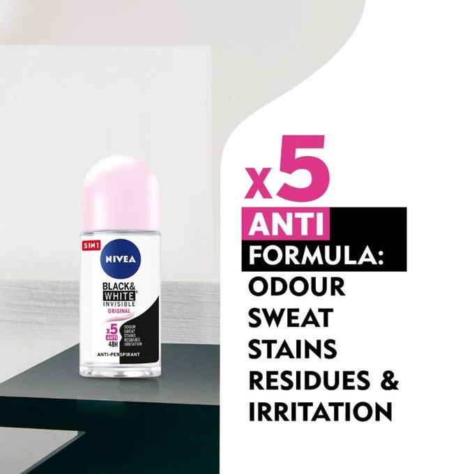 NIVEA Roll-on Invisible Black White Original For Women 50ml
