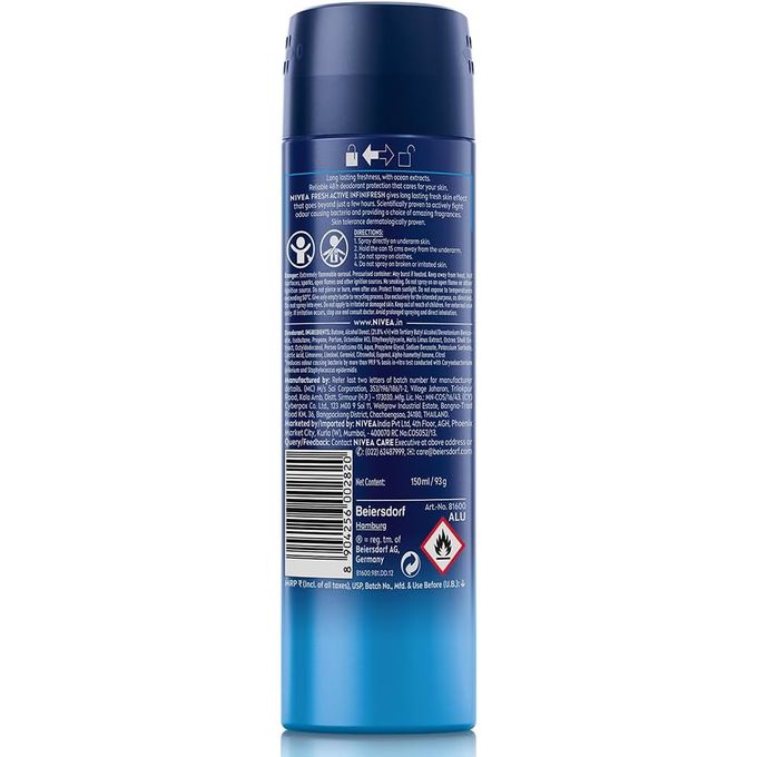 Nivea Fresh Active Deodorant Spray 150ml