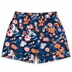 Floral Pajama Set with Lace Trim Sleeveless Top & Printed Shorts