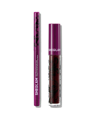 Sheglam Dark Romantasy Lip Liner + Lip Gloss Kit-Rich Velvet