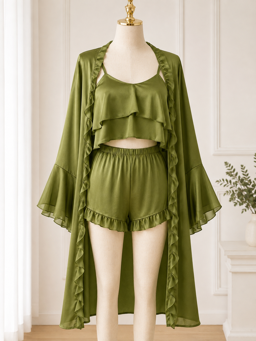 Women’s 3Pcs Ruffle Lounge Set