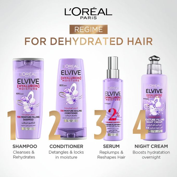 L Oreal Paris Elvive Hyaluron Moisture 72H Moisture Filling Shampoo 200ml