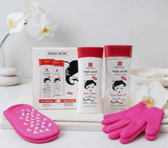 Rose Berry kojic acid body oil + body lotion set