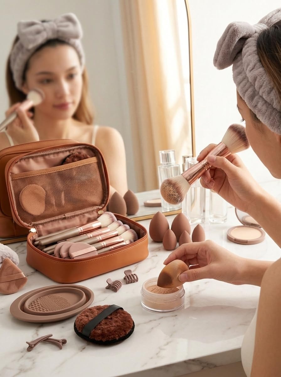 Professional Makeup Brush Set – Complete Face & Eye Brushes