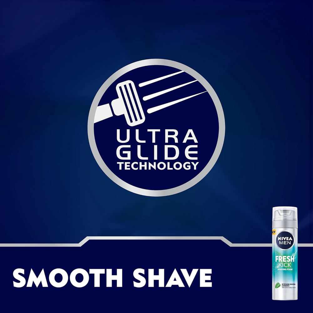 NIVEA Men Fresh Kick Shaving Foam 200ml