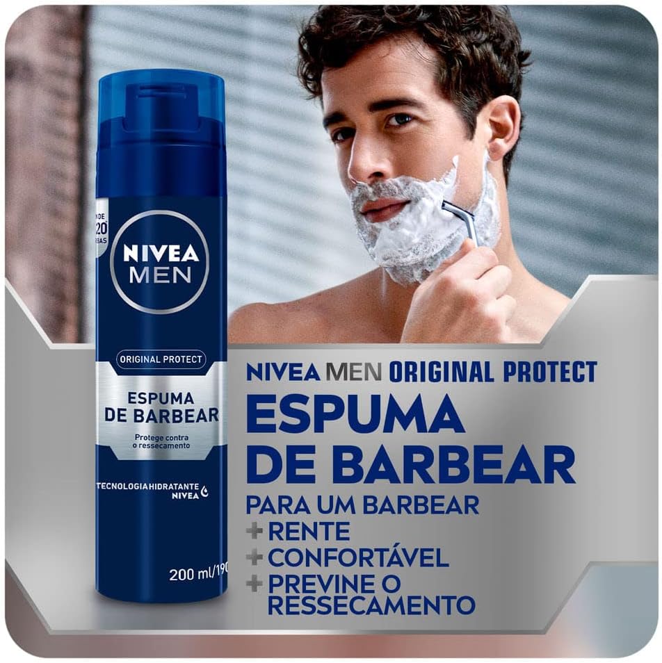 NIVEA MEN Shaving Foam Protect & Care Aloe Vera 200ml