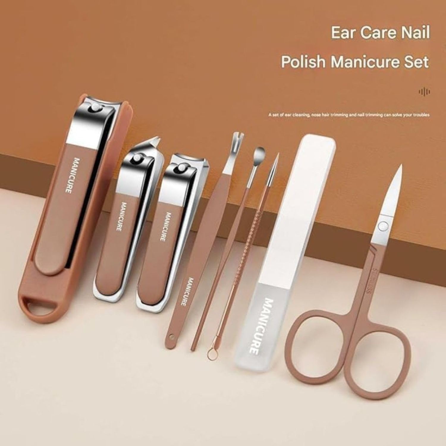 Mini Manicure Set 8 Pieces – Compact Nail Clipper Kit for Travel & Home